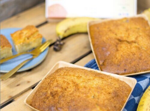 Bananencake als brievenbustaart.