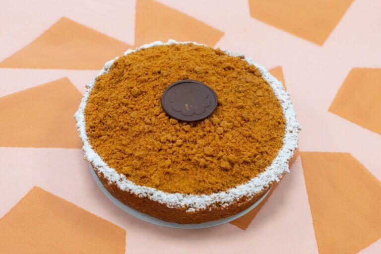 Biscoff taart ongesneden