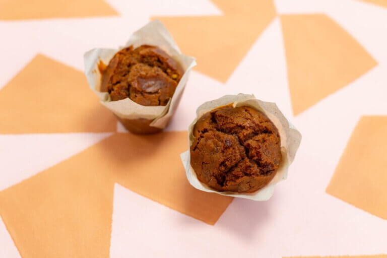 Wortelmuffins, plantaardig, vegan